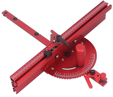 Ejoyous Table Saw Miter System, Fence Accurate Engraving Machine Accessories with Limit Stop, Applicable to 30mm or 45mm T Track, Flexible Locking, Complete Accessories