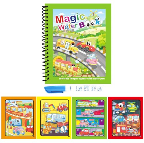 Livre de filigrane réutilisable avec modèles de puzzle à colorier magique pour bébé, jouet éducatif pour promouvoir la créativité, livre de peinture à l'eau respectueux de l'environnement pour la