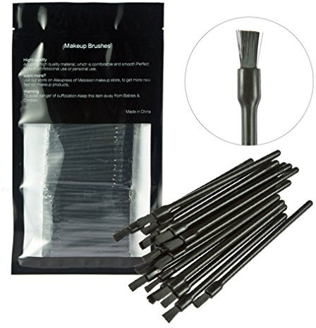 Gracelaza 100 Pièces Jetables Lèvres Pinceaux Jetables Lèvres Brosses Kits d'Outils Maquillage, Noir