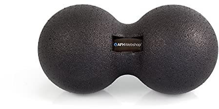 AFH Webshop Faszien Peanut Rolle mit praktischer Transporttasche | Peanut Erdnuss Form | Foam Roller zur Selbstmassage | Sport Massagerolle | Hochdichte EPP Schaumstoffrolle (Gross)