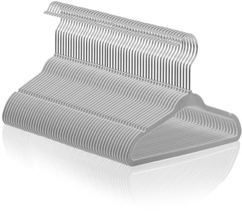 Manwe - 50 grucce in velluto per neonati, 28 cm, per vestiti di neonati e bambini, colore: grigio