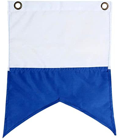 T TOOYFUL Drapeau Alpha de Bateau de sous-Marine 300 Mm Blanc avec œillets en Métal