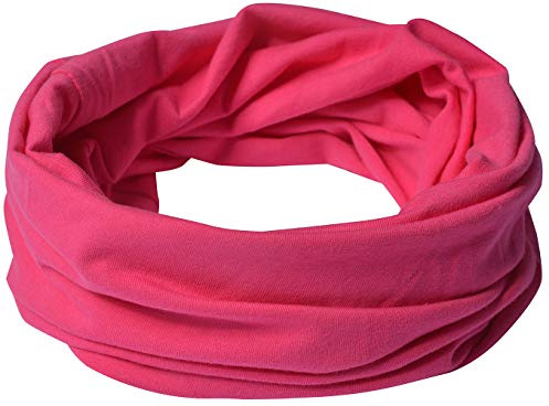 Miobo Praktisk barnrundsjal, halsduk i bomull: mångsidig och bekväm (magenta, L)