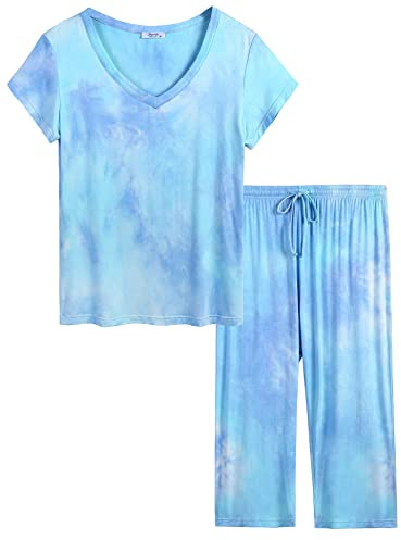 Amorbella Cool Light Sleep Set Bamboo Viscose Moisture Wicking Quick Dry PJ