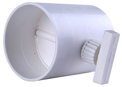 HVAC Manual Plastic Air Duct Check Valve Volume Flow Rate Damper for Ventilation Flexible Pipe 80/100/120/150mm ABS (Size : 100mm)