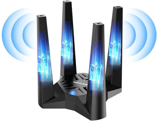 WAVLINK Adaptador USB WiFi, 6 adaptadores AX1800 USB 3.0 WiFi Dongle para PC, Dual Band 5 GHz (1201 Mbps)+2.4 GHz (574 Mbps), MU-MIMO, Beamforming, WPA3 Encryption, 4 x 3 dBi Antennas, U Disc Driver,