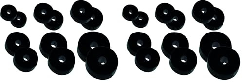 Boutté KIT JKT Assortiment de 12 Joints clapets percés, Noir (Lot de 2)