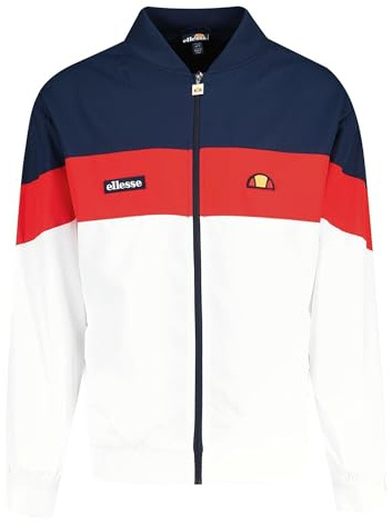 ellesse Brolo Top Giacca Track/Zip, Blu Navy/Rosso/Bianco, XXL Uomo