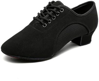 Ballroom Dance Shoes Women Black Character Shoes Latin Dancing Heels Jazz Rhythm Irish Dance Shoes 3CM Heel 7 M US Women