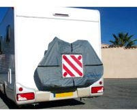 Optima Telo Copri Bici 4 Posti Camper con Porta Cartello