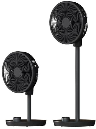 ELL Breeze Dual Ventilator, 2-in-1 Stand- und Tischventilator, 23 dB, leise mit 8 Geschwindigkeiten, Wi-Fi Steuerung, Fernbedienung, Timerfunktion 1-8 Stunden, Oszillation, modern & ästhetisch, 25W