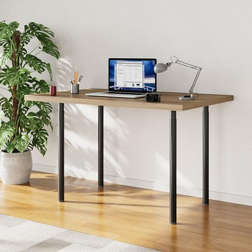 INMOZATA 4er Set Tischbeine 70-110cm Höhenverstellbar Tischbeine Metall Schwarz mit Schutzkappe & Schrauben Ø60mm Tischfüße für Esstisch Schreibtisch