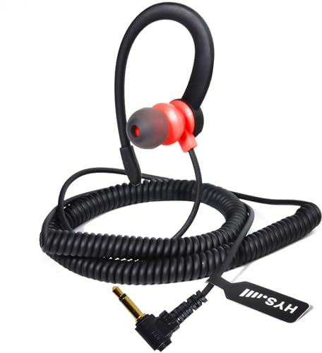HYS Cuffia Auricolare per Microfono Altoparlante Jack 3.5mm, Compatibile per Motorola Yaesu Radio, Orecchio Sinistro o Destro (REDC-1)