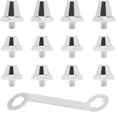 13 Pcs Fussball Schraubstollen Kompatibel mit Nike mit Stollenschlüssel Schraubstollen, 2 Größen Aluminium-Ersatzstollen für Fußballschuhe für Optimales Stollentraining und Rugby, 11mm, 13mm