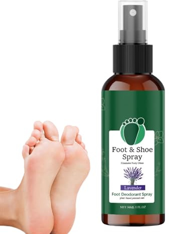 Fußspray für stinkende Füße | Natürliches, schnell trocknendes Schuh-Deodorier-Spray, langanhaltender Geruchsbeseitiger, parfümiert, tragbare Lösung für Damen, Herren, Erwachsene, Sportler
