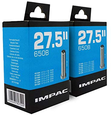Impac Fahrradschläuche 69,8 cm (27,5 Zoll) (650b) Schrader-Ventil 27,5 x 1,50-2,35/40-584 - 60-584 für Mountainbikes, 2 Stück