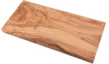 MOHA 24 Tabla de madera de olivo, tabla de cortar, tabla de madera, tabla de desayuno, tabla de carne rectangular (25 x 15 cm)