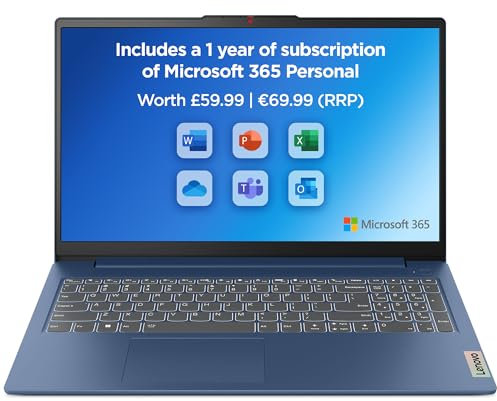 Lenovo IdeaPad Slim 3 16 Inch WUXGA Laptop - (Intel Processor U300, 4GB RAM, 128GB SSD, Windows 11 Home in S mode) - Abyss Blue