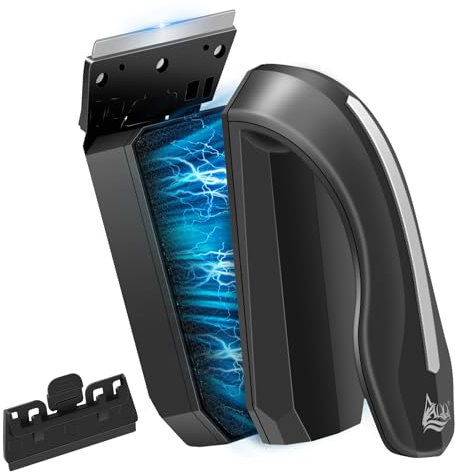 AQQA Scheibenreiniger Aquarium, Upgrade Starke Aquarium Magnet Scheibenreiniger, Fish Tank Scheibenreiniger Alge Reinigungswerkzeug mit 2 Abnehmbarem Schabern für Fischglasbecken (M)