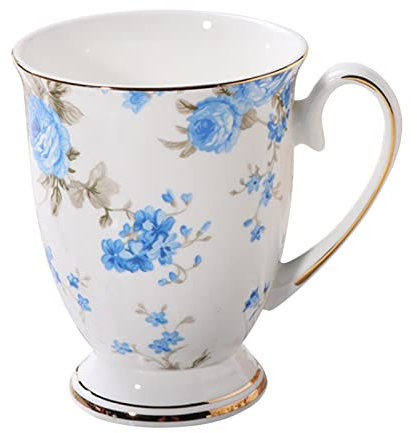 Rurunklee Tasses à café, 300 ML, Tasses Florales, Porcelaine Anglaise, Tasse à thé, Tasses à café, Tasses à thé