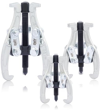 Orion Motor Tech 3 Pezzi Estrattori per Ingranaggi a 3 Ganasce 75/100/150 mm, Estrazione Cuscinetti a 3 Ganasce Reversibili per Rimozione di Pulegge, Cuscinetti per Ingranaggi, Volano