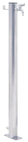 Colonna Acqua Giardino 23,5 x 7 x 40 cm, Fontana da Giardino Esterno, Acciaio Inox Rotonda Colonnina Acqua Giardino per Prato e Giardino (1/2 BSP)