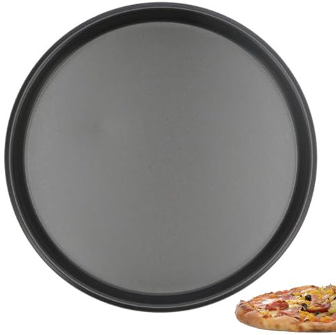 Huiyoujiu Baking Tray - Non Stick Bakeware Deep Dish, Carbon Steel Pizza Oven Tin, Round Pizza Oven Sheet Pan, Air Fryer (8 inch)
