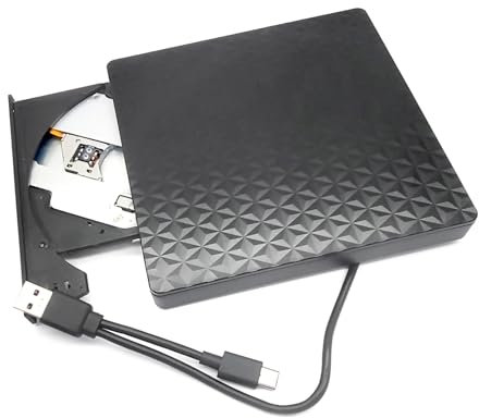 Meigpai Laptop Portable External Blu-ray and DVD Player/Burner, for Windows 10 11 8 7 Win11 Win10 UltraBook Laptop Gaming Tablet PC, USB-C Ultra Slim Dual Layer 6X BD-RE DL CD Writer Optical Drive