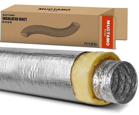 4 Inch 25 Feet R4.2 Insulated Flexible Duct | High-Efficiency Thermal Insulation | Suitable for Heating & Cooling