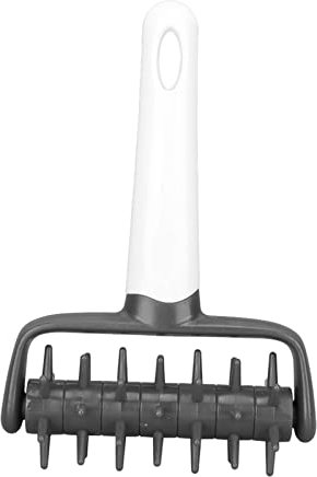 Rullo per Pizza con Fori – Strumento per Forare l’Impasto per Evitare Bolle e Cottura Uniforme – Impugnatura Antiscivolo con Gancio per Appendere – Adatto a Pizza Torte e Biscotti (Grigio)