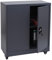 Aktenschrank HWC-O50, Büroschrank Stahlschrank mit Rollen, 2 Türen abschließbar, Stahl 98x80x40cm - dunkelgrau