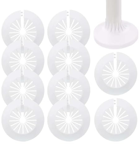 LQUYTA 10 Pièces Colliers de Tuyau de Radiateur Couvercle Blanc Solide Pipe Plastique Décoration Cache Tuyaux Plomberie pour Tuyau de Chauffage D'eau 15-28mm Rosace de Radiateur