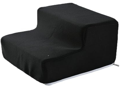 Pugermering Escalier pour Chien Rampe d'escalade Échelle pour Chiot Pente pour Chat Conception Sûre en Éponge Facile à Nettoyer Adapté pour Animaux à Pattes, Noir