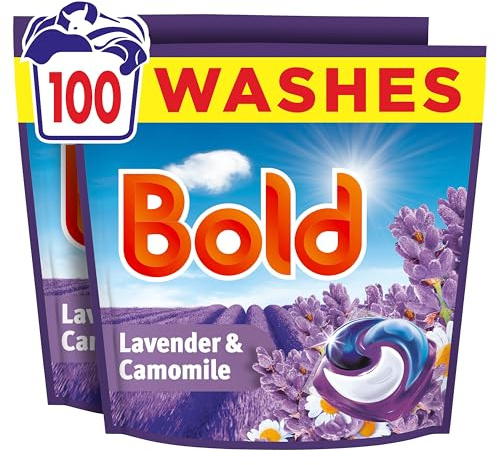 Bold Lavender and Camomile PODS® Washing Liquid Laundry Detergent Capsules 100 Washes, 100ct, Outdoor Freshness that Lasts and Lasts, with Built-In Lenor Softener