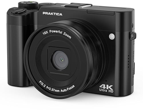 Praktica DZ16 Mirrorless Camera 13MP Dual CMOS Sensors, 16x Digital Zoom, 4K Ultra HD Video
