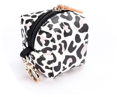 portachupete - 6,35 x 6,35 x 6,35 cm para chupete de PU + con clip, contenedor de almacenamiento elegante | Puede contener 2 chupetes | Para de pañales, viajes, habitación de bebé