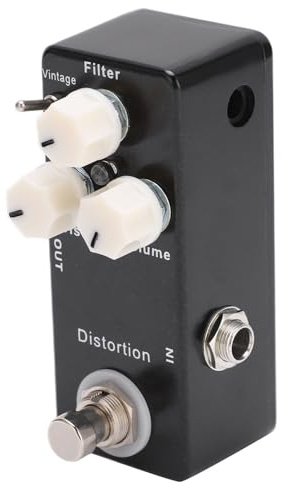aqxreight Pedal de Guitarra de Distorsión Procesador de Efectos Compacto con True Bypass Opciones de Sonido Versátiles para Actuaciones y Práctica