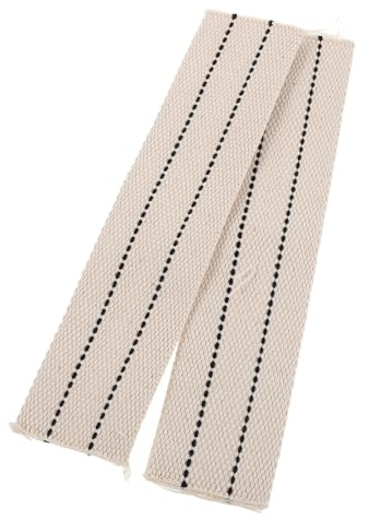 Toyvian 2 Mèches Plates en Coton Blanc 22cm pour Lampes à Huile | Flamme Stable et Vive, Émissions Réduites, Remplacement pour Brûleurs à Huile et Lampes à Pétrole