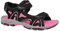 DUNLOP Womens Flat Open Toe Velcro Trekking Walking Sandals (6 UK, Black Fuchsia.)