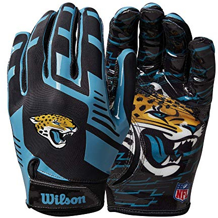 Wilson NFL Stretch Fit Football Gloves - Adult, Jacksonville Jaguars