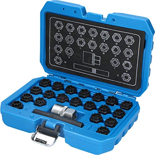 BRILLIANT TOOLS BT691360 Surtido de tornillos antirrobo para llantas para Audi, 22 pzs [Powered by KS TOOLS]