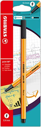 Filtpenna fin spets - STABILO point 88 - blister x 1 filtpenna - svart