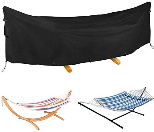 Hängematte Abdeckung Abdeckplane, 420D Oxford Stabhängematte Abdeckplane Wasserdicht, für Stabhängematte mit Ständer und Gestelle Outdoor, Winddicht, Winterfest, UV-Beständiges M - 310 x 17 X 80 cm