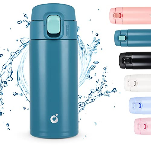 CodiCile Travel Mug, Reusable Coffee Cups with BPA-Free & Leakproof Lid,Coffee Flask for Hot and Cold Drinks,Double Wall Insulated Coffee Mug,Blue,320ml