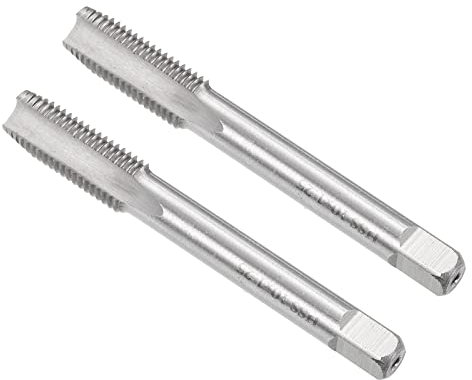 CoCud Rosca Fresado Machos, Métrico M10 x 1.25 Rosca H2, Alta Velocidad Acero Máquina 3 Rectas Flautas Tornillo Roscado Herramienta - (Aplicaciones: para Roscado Máquina), 2uds