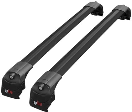 acpar Kompatibel mit A4 (B8) Avant 2008-2015 ACE-2 Relingträger Dachträger Auto Gepäckträger Schwarz Aluminium 2 Stangen