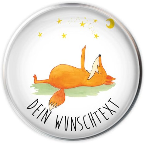 Mr. & Mrs. Panda Personalisierter Waschbecken Stöpsel Fuchs Sterne - Personalisierte Geschenke, Selbst gestalten, Spruch schön, entspannt,