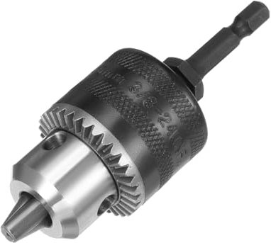 sourcing map Drill Chuck, 3/8-24UNF Threaded 1.5-10mm Capacity SDS Shank with Chuck Key for Electric Impact Corded Cordless Drill