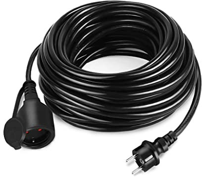 FIVMEN Verlängerungskabel 20M mit Schutzkappe Extension Cord Verlängerung Stromkabel Verlaengerungskabel 230V Wasserdicht IP44 Verlängerung Kabel für Innen & Außen