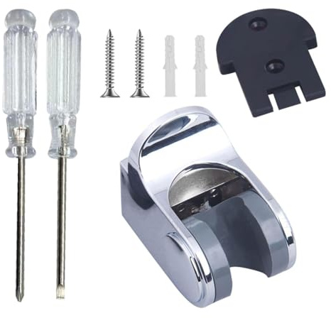 Staffa Doccia Fissa Da 1 Pezzo, Mini Cacciavite Da 2 Pezzi, Base Per Soffione Doccia, Supporto Mobile Per Soffione Doccia, Base Doccia Fissa, Sedile Doccia Regolabile